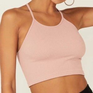 Free People Movement Cropped Run Tank in Soft Pink - Size M/L